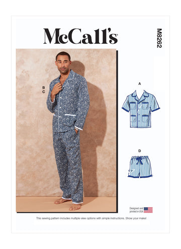 McCall's Men's Pyjamas M8262 - Sewing Pattern