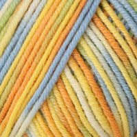 Hellgrün Hellblau Gelb Orange Ecru (722)