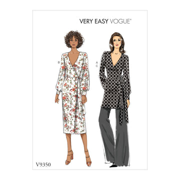 Vogue Misses' Top, Wrap Dress and Pants V9350 - Sewing Pattern
