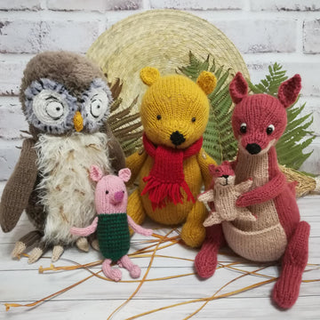 Knitting patterns Winnie the Pooh Piglet Owl Kanga from the book about Pooh