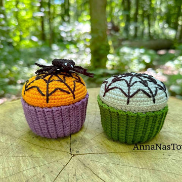 Halloween cupcake with spider