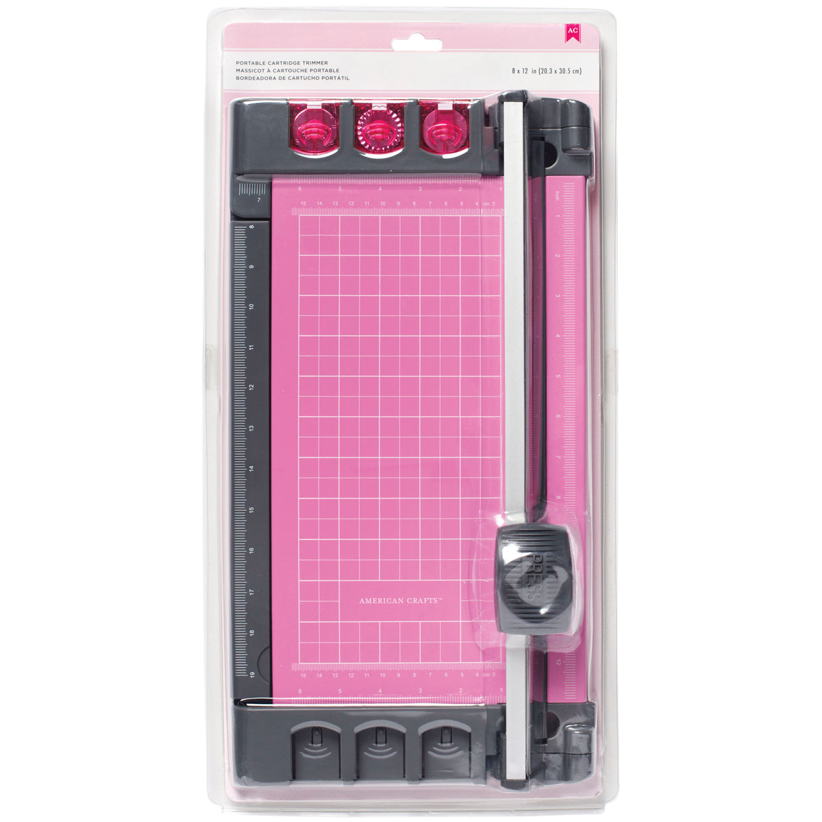 American Crafts Pink Portable Cartridge Trimmer 8"X12" - 192327