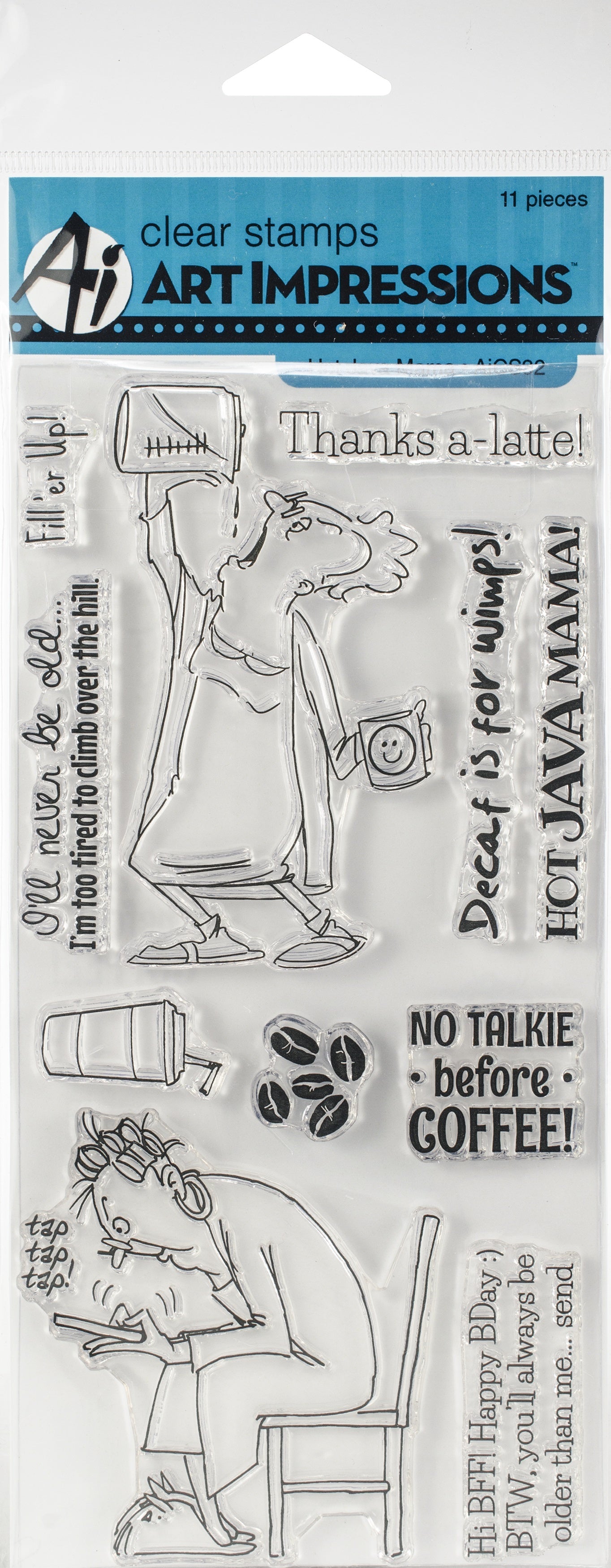 Art Impressions Clear Stamps - Hot Java Mama