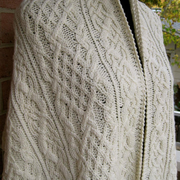 Mount Lyell Cabled Shawl