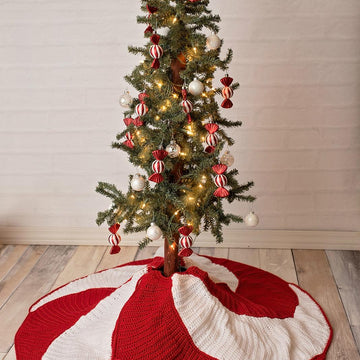 Peppermint Swirl Christmas Tree Skirt