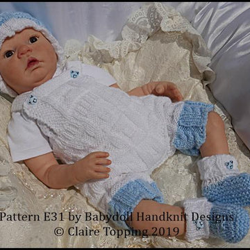Jacket & Shorts with bib set 16-22 inch dolls/newborn/0-3m baby