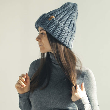 Ribbed Hat and Cowl Scarf - 2x2 High Top Beanie and Snood + Video