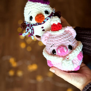 Holiday 3 in 1 - reindeer, snowman, piggy squishes