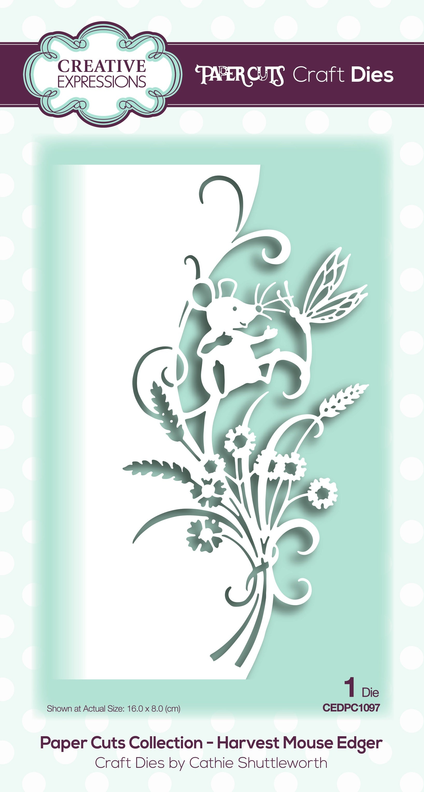 Creative Expressions Paper Cuts Edger Craft Dies - Harvest Mouse