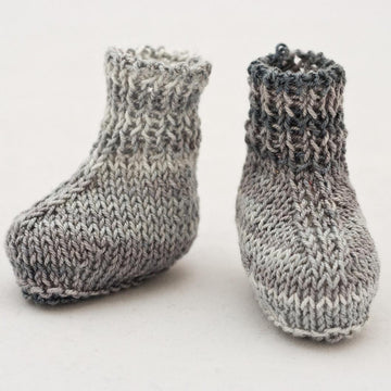 Flat Knitted Tiny Baby or Doll Socks