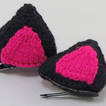Black Cat Ears, Hair Clips