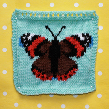 British Butterflies Intarsia Squares