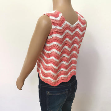 Ripple stitch top for girls