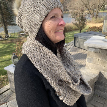 Katie Scarf with Buttons
