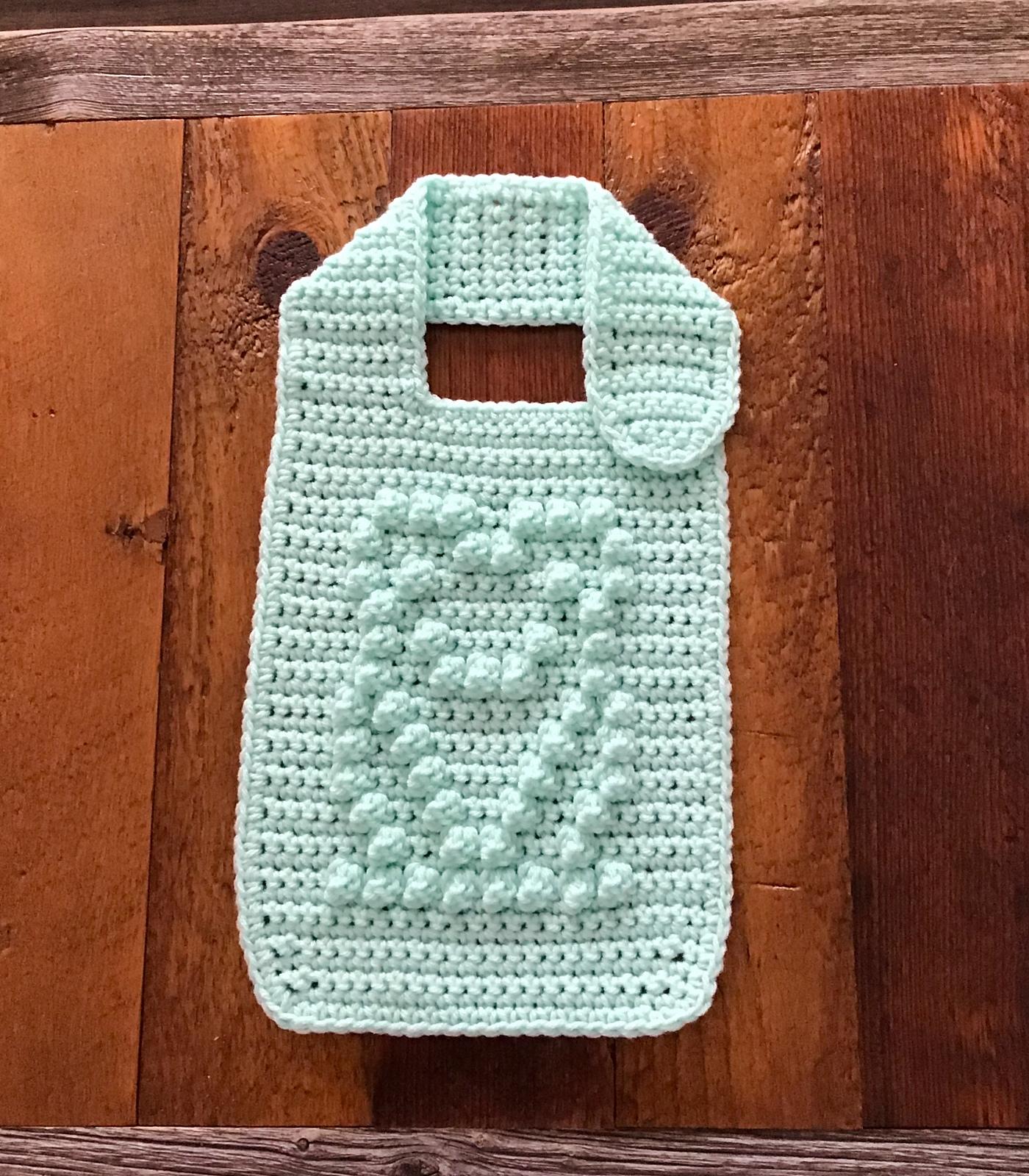 Baby Bib with Bobble Stitch Frog