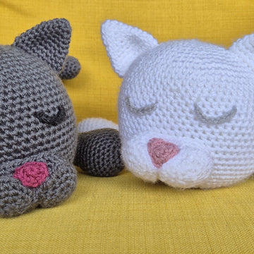 Sleeping Cat Crochet Amigurumi Plush Doll