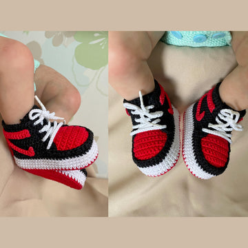 Baby basketball sneakers inspired by Air Jordan