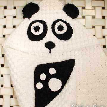 Panda Face and Paws Applique