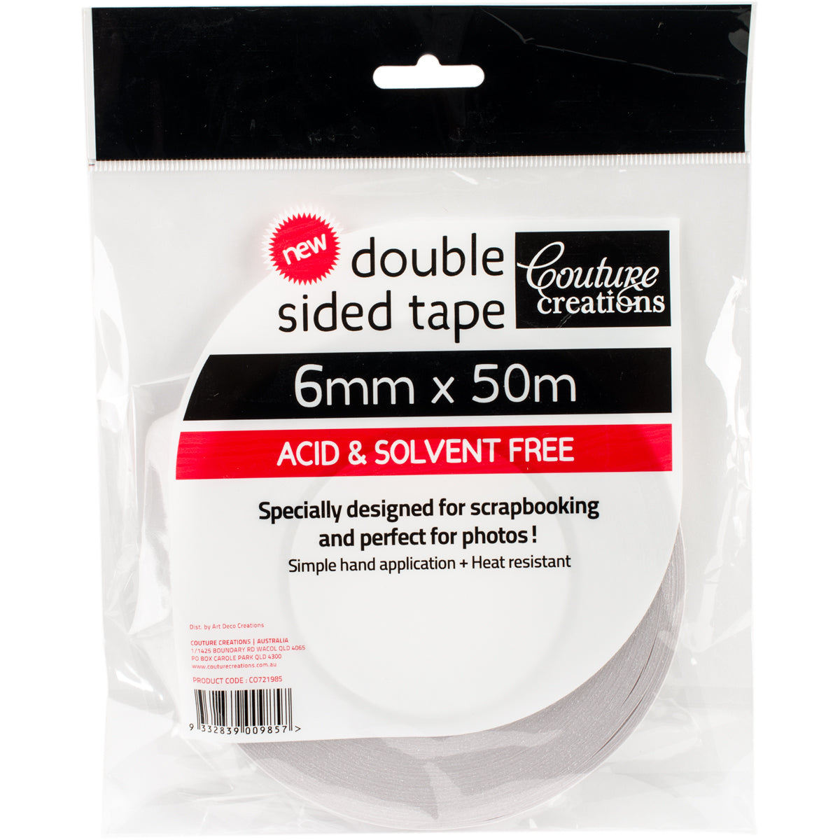 Artdeco Creations Couture Creations Double-Sided Tape 6mmx50m - 327926