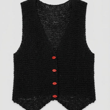 Beginner Friendly Garter Stitch Knitted Waistcoat