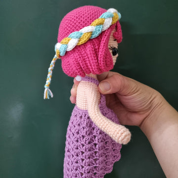 Crochet doll pattern, Jolie doll, amigurumi doll pattern