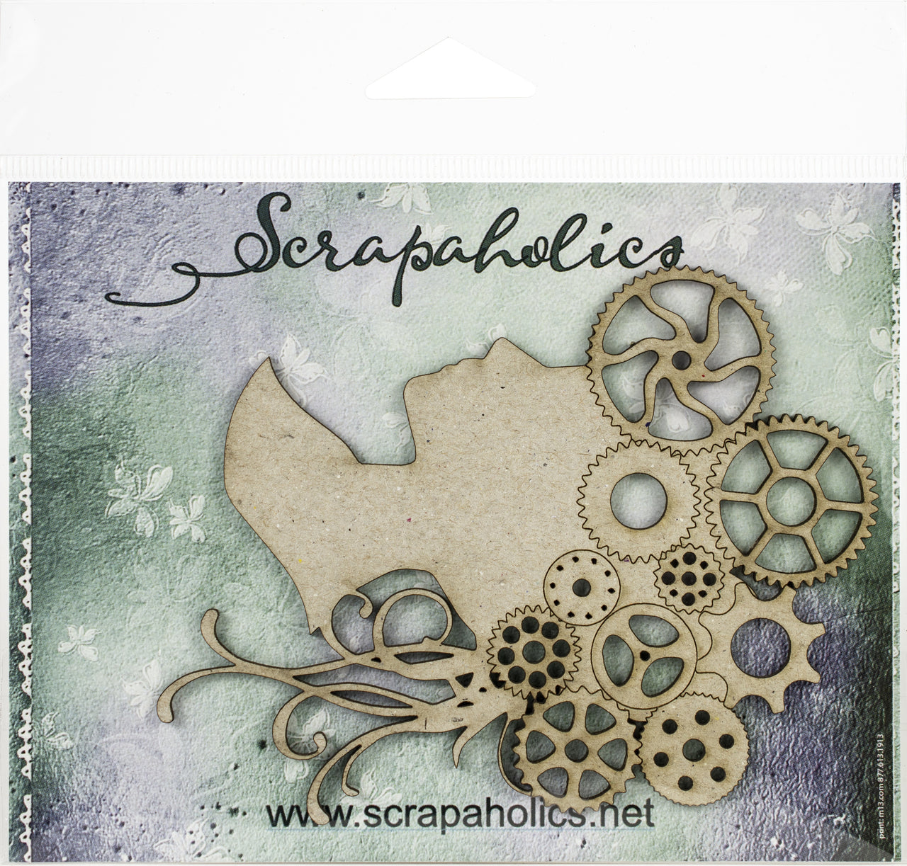 Scrapaholics Laser Cut Chipboard 1.8mm Thick - Steampunk Cameo, 4.5"X3.8"