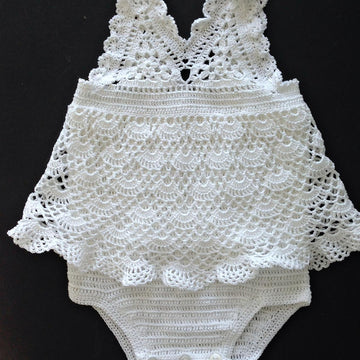 Baby Girl Sundress with Attached Romper