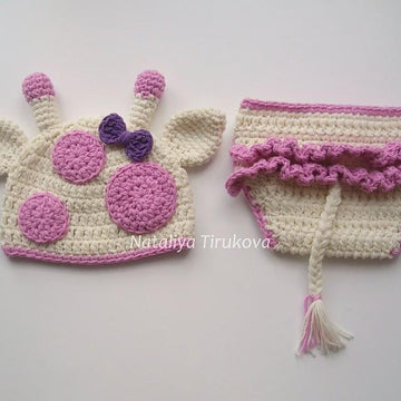 Cow Baby Hat and Diaper Cover