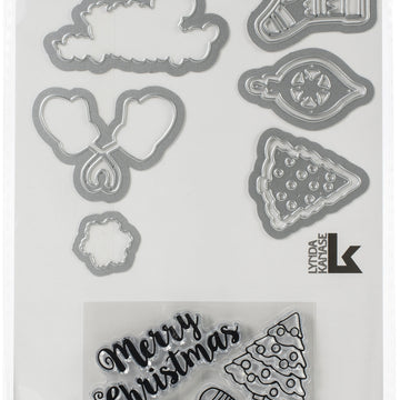 Sizzix Framelits Die & Stamp Set By Katelyn Lizardi 9/Pkg - Christmas Classics