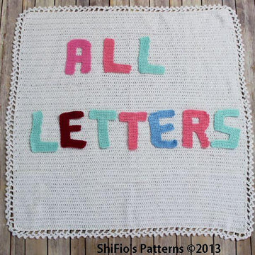 Alphabet Afghan Blanket Crochet Pattern #51