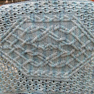 Glasgow Cable Lace Shawl