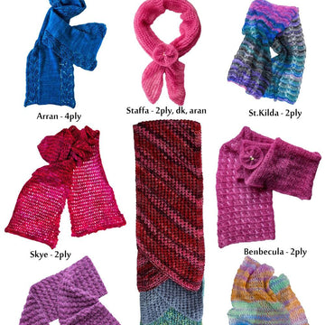 Scarf designs inspired by Scottish Islands