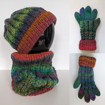 Pines and Maples Trio (Hat, Cowl, Gloves)