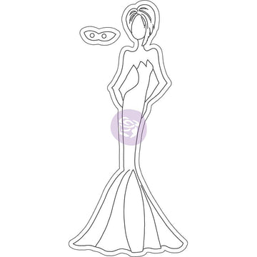 Prima Marketing Julie Nutting Mixed Media Cling Rubber Stamp - Bootiful