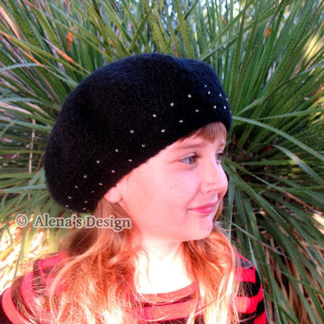 Embroidered Beaded Beret