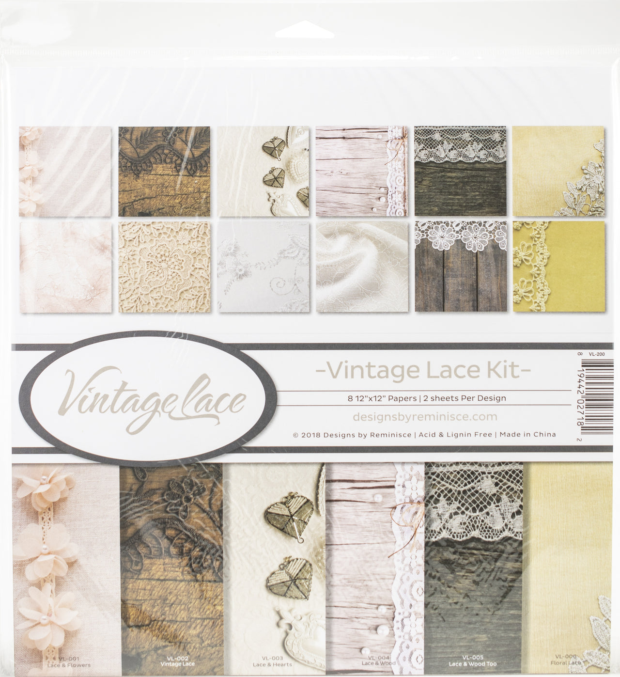 Reminisce Collection Kit 12"X12" - Vintage Lace