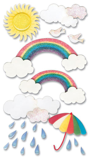 Jolee's Vellum Stickers - Rainbows