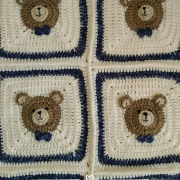 Teddy Bear Tiles Blanket