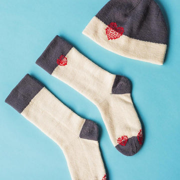 Mended Heart Hat and Socks Set