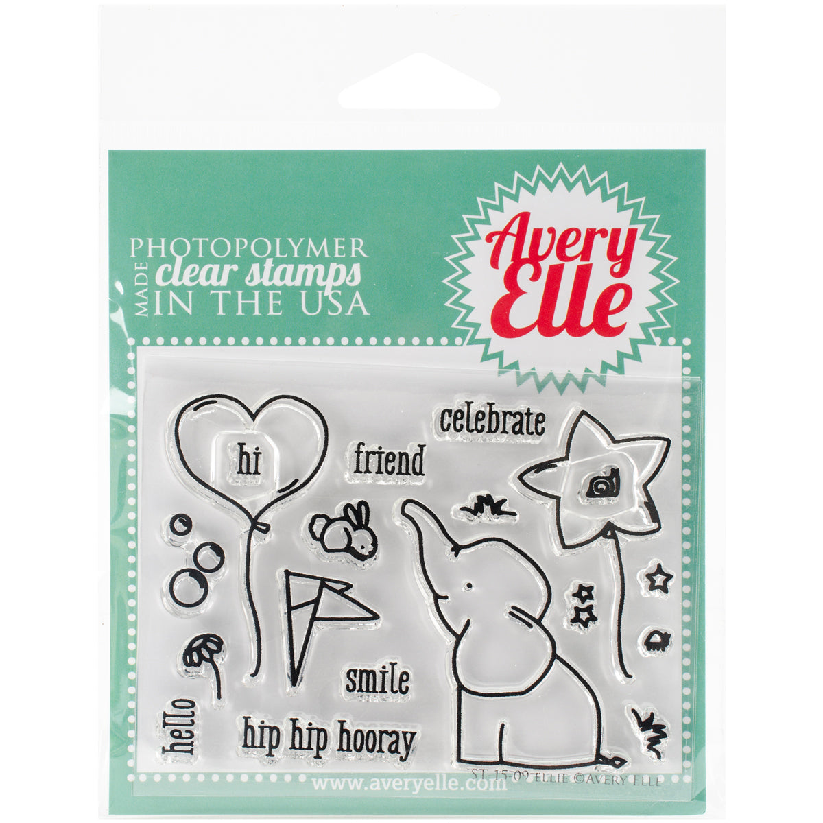 Avery Elle Clear Stamp Set 4"X3" - Ellie