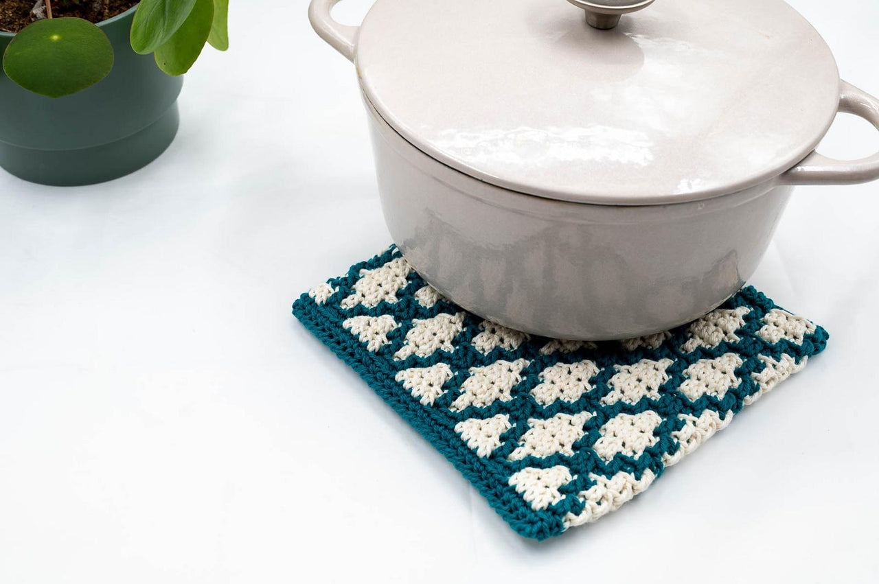 Mosaic Crochet Hot Pad