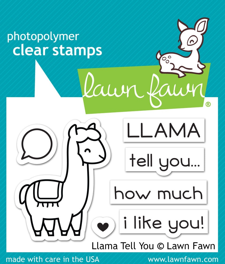 Lawn Fawn Clear Stamps 3"X2" - Llama Tell You