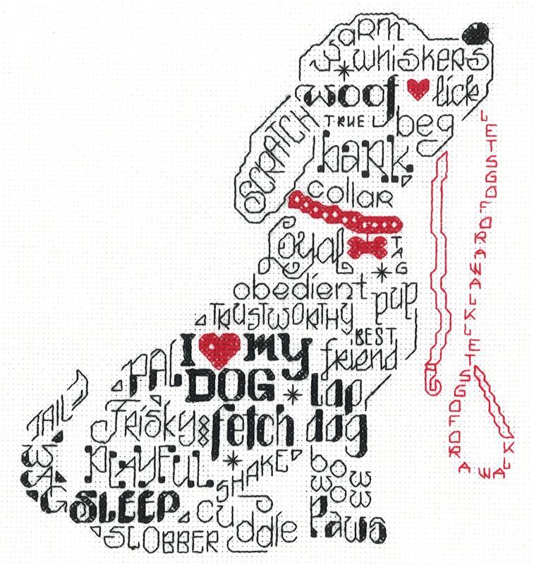 Imaginating Lets Bark Cross Stitch Kit - 7.1in x 7.6in