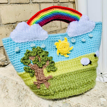 'Rainbow Kinda Day' Crochet Handbag