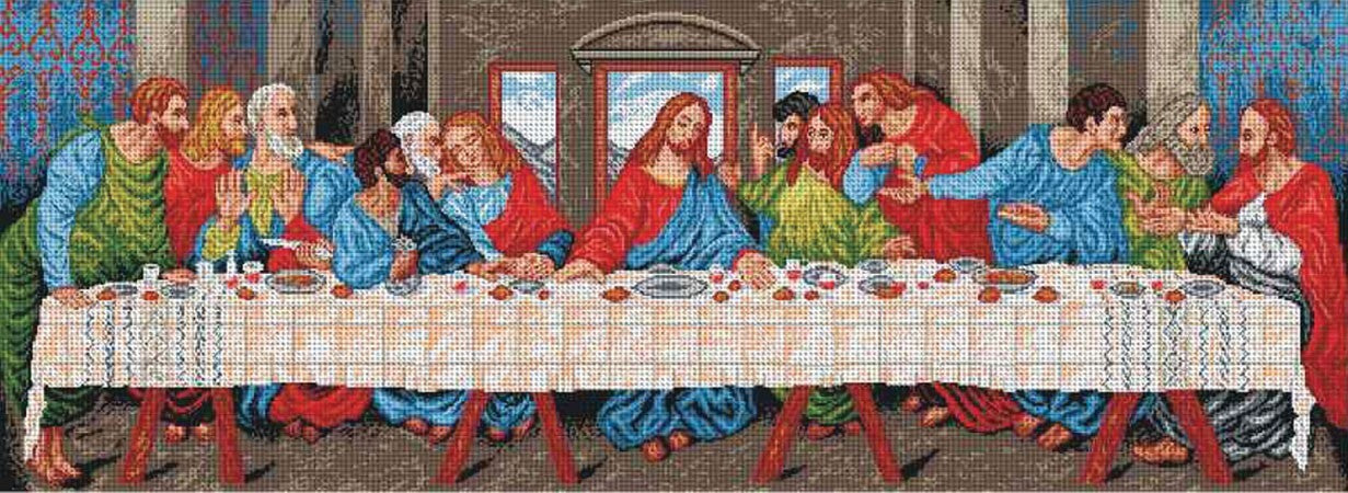 Orchidea The Last Supper Tapestry Canvas -