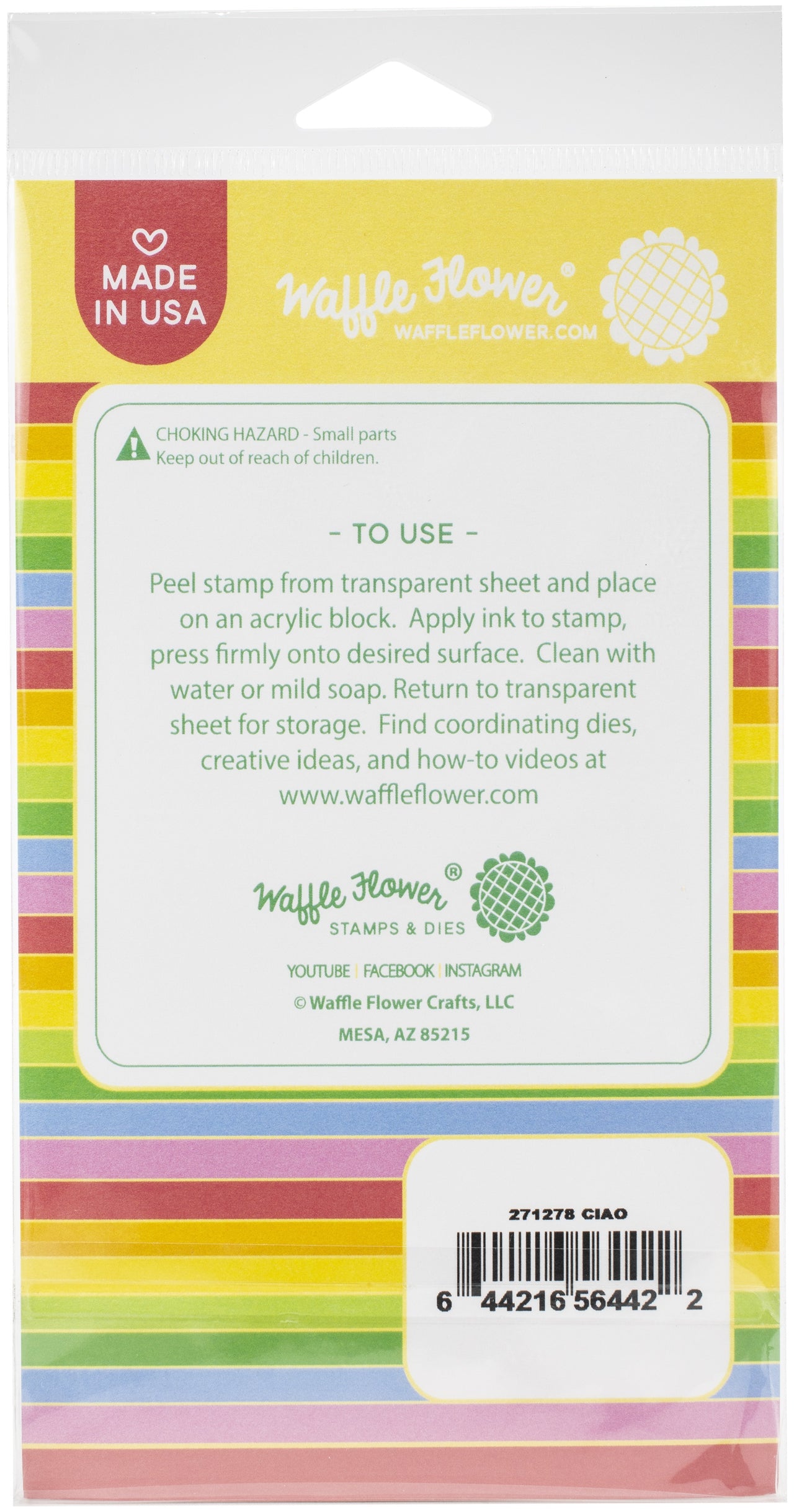 Waffle Flower Crafts Clear Stamps 4"X6" - Ciao