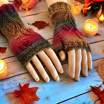 Autumn Leaf Half Gloves