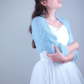 Bolero Flower cozy with 3/4 sleeves