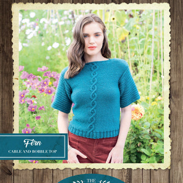 Fern Cable and Bobble Top in West Yorkshire Spinners Bluefaced Leicester Solids Aran - Downloadable PDF