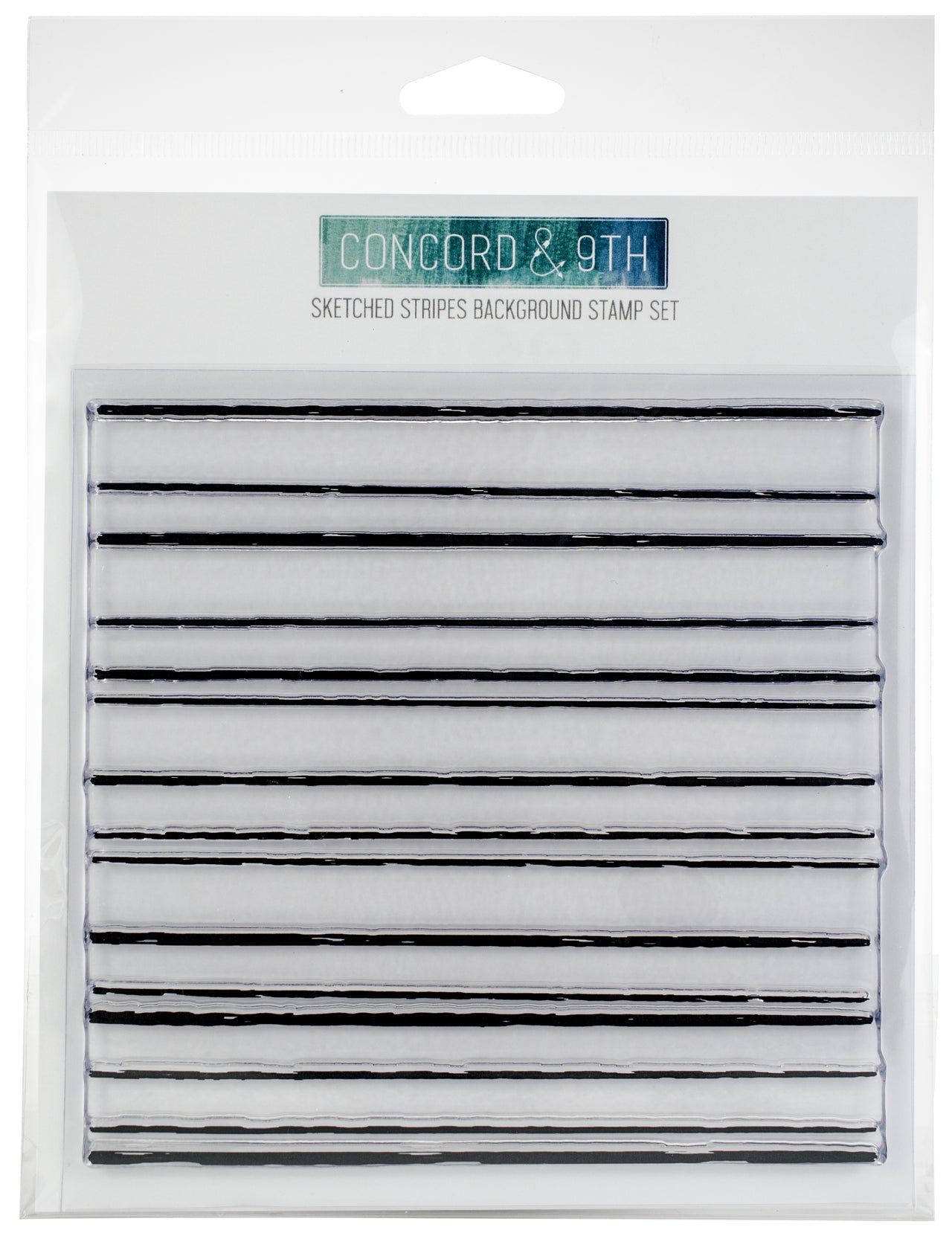 Concord & 9th Clear Stamps 6"X6" - Sketched Stripes Background